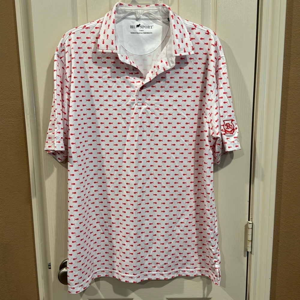 HL Sport Men’s Fishbone Golf Polo. Sz Large